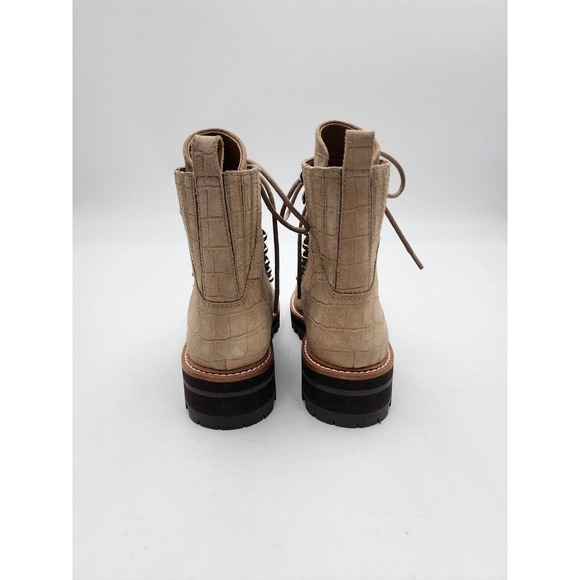 Marc Fisher LTD Izzie Weather Boot Lugsole Double Lace Women Natural Sue… - Picture 4 of 11